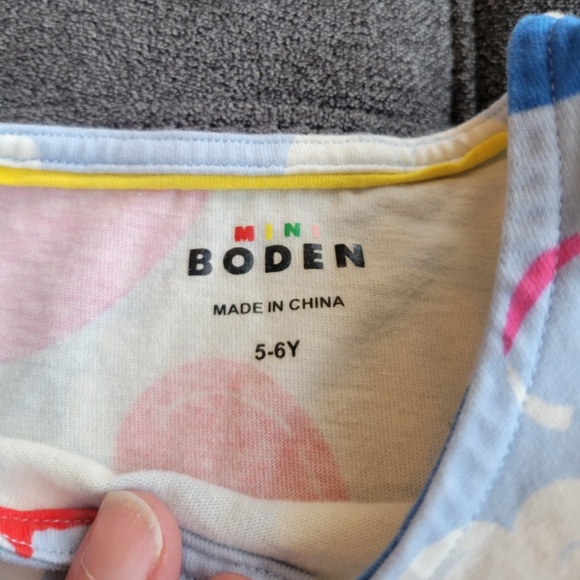 EUC Mini Boden Heart Balloon Dress 5-6Y - Picture 3 of 3